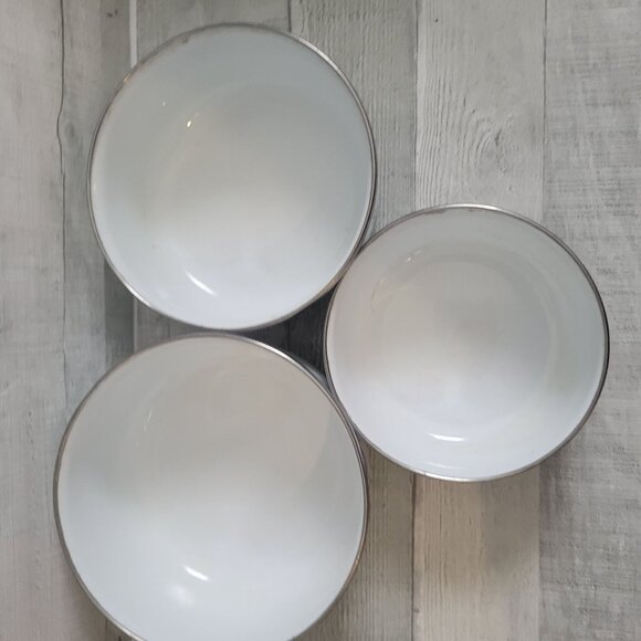 Decorative Corning Coordinates Shadow Iris Enamel Mixing Bowls Set Of 3 By Lingo - Picture 3 of 11